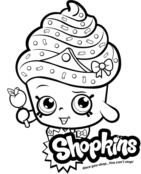 Shopkins Cupcake Queen kolorowanka do druku