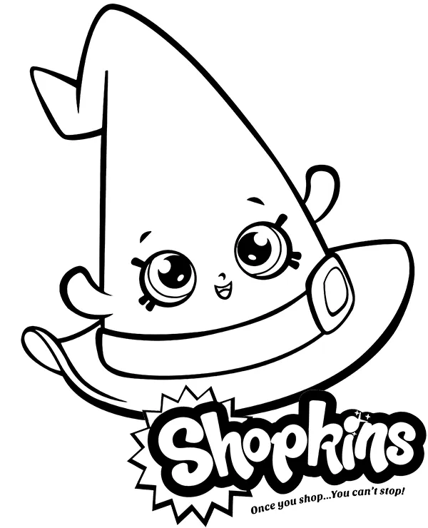 Shopkins Kapelusz Wiedźmy kolorowanka do druku