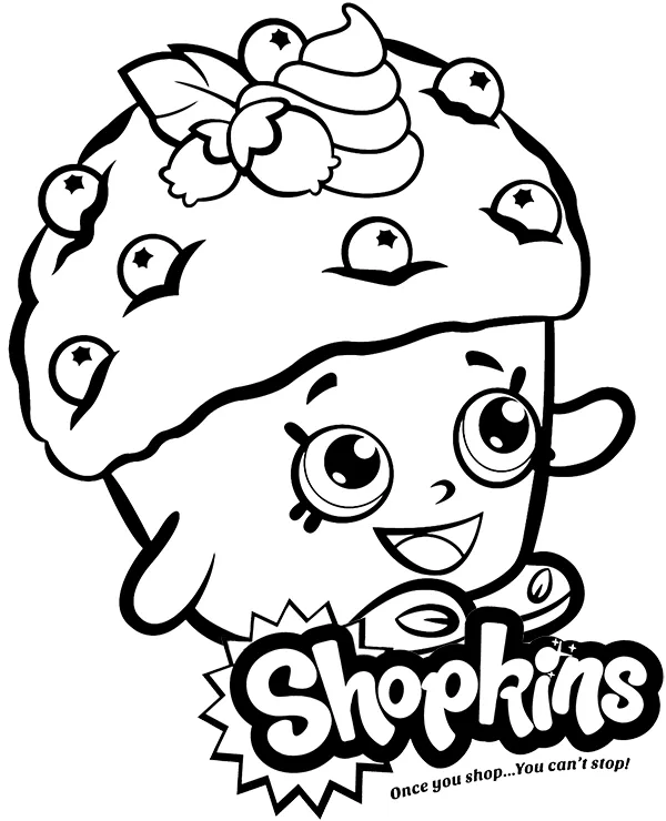 Kolorowanka - Shopkins Mini Muffin kolorowanka do druku