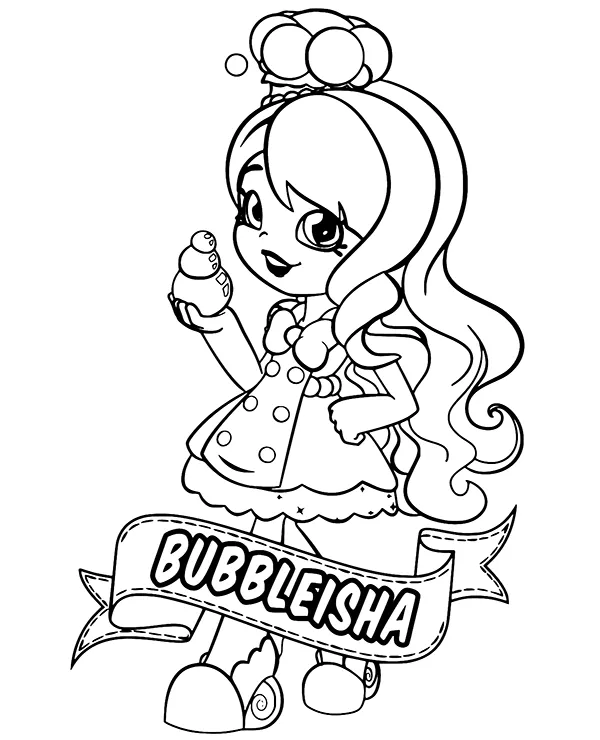 Shoppie Bubbleisha kolorowanka Shopkins