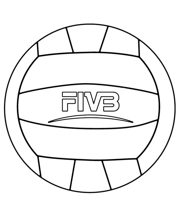 Siatkowka piłka FIVB kolorowanka dla dzieci