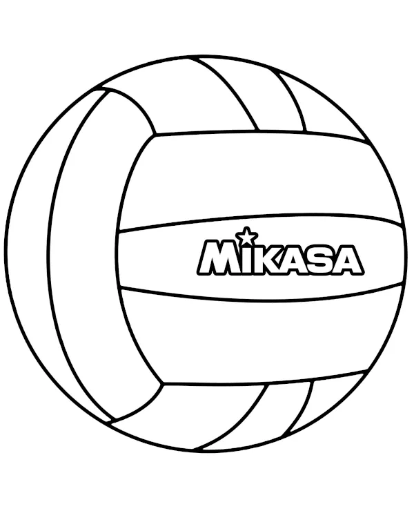 Siatkowka piłka Mikasa kolorowanka do druku
