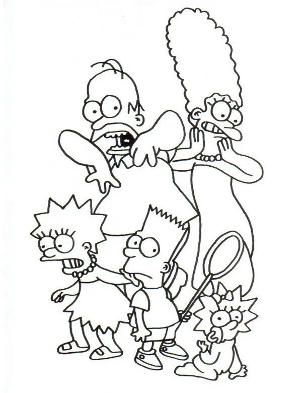 Simpsonowie kolorowanka do druku