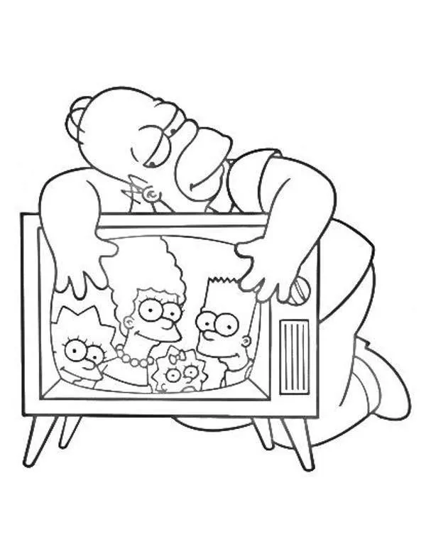 Simpsonowie kolorowanka do druku dla dzieci