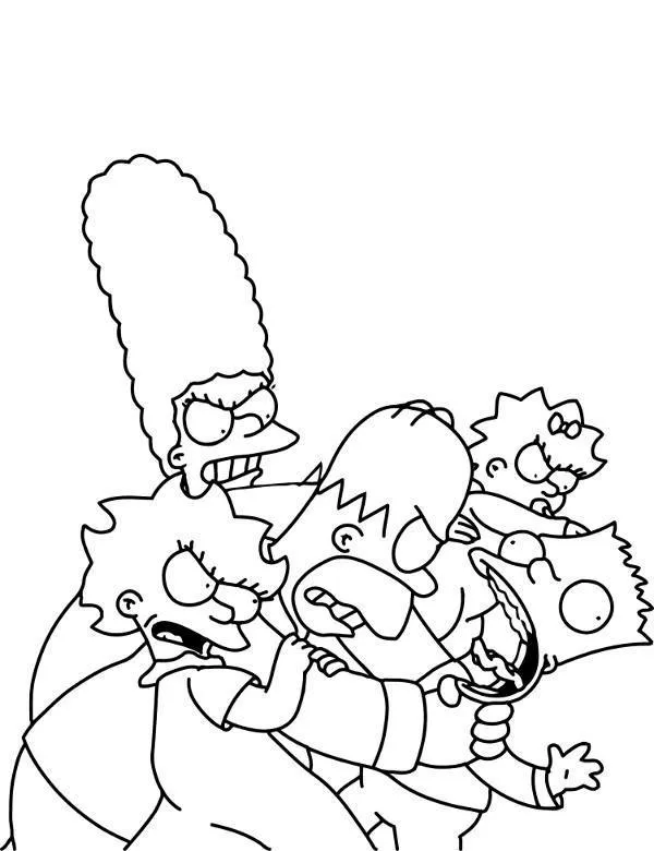 Simpsonowie kolorowanka do druku dla dzieci