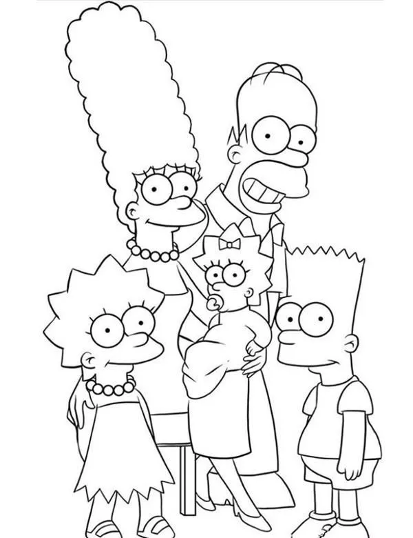 Simpsonowie kolorowanka do druku dla dzieci