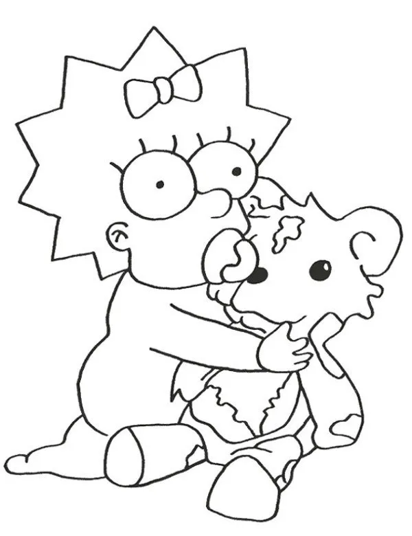 Simpsonowie kolorowanka do druku dla dzieci