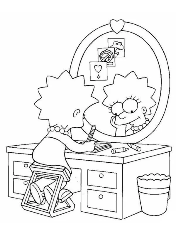 Simpsonowie kolorowanka do druku dla dzieci