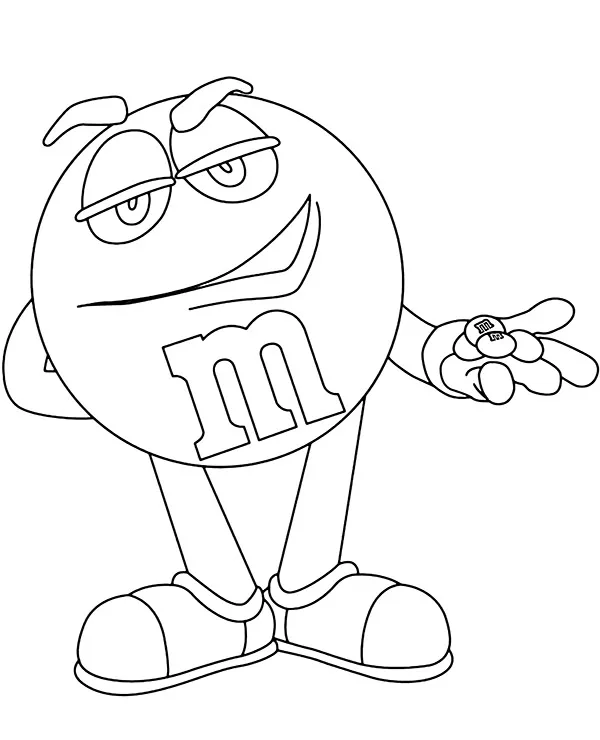 Kolorowanka do druku Słodycze M&M's