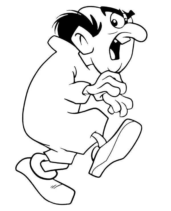 Smerfy Gargamel kolorowanka do druku