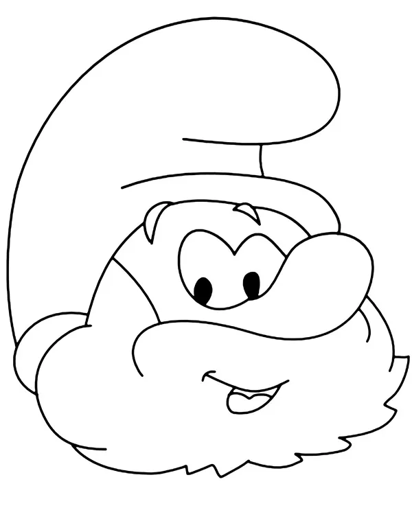 Smerfy Papa Smerf kolorowanka do druku