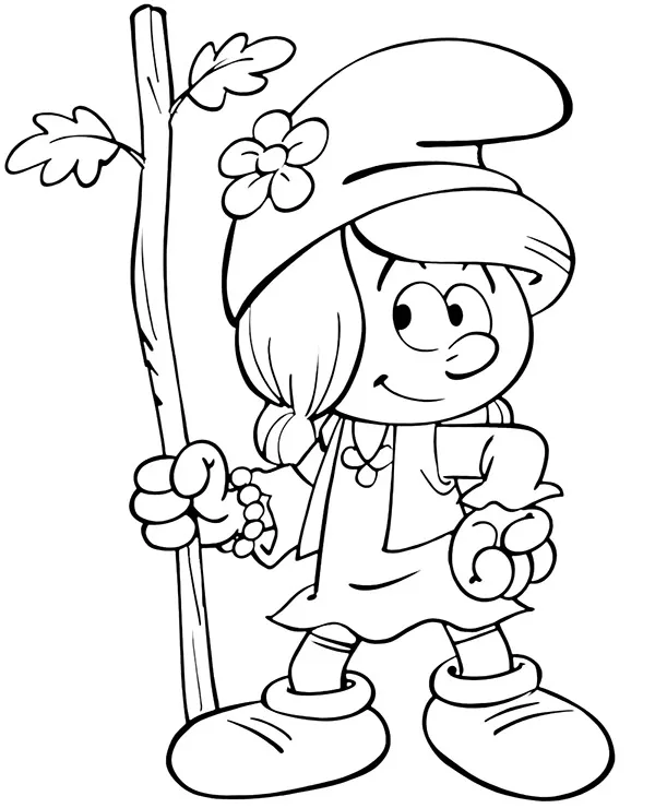 Kolorowanka Smerfy Smurfblossom do druku dla dzieci