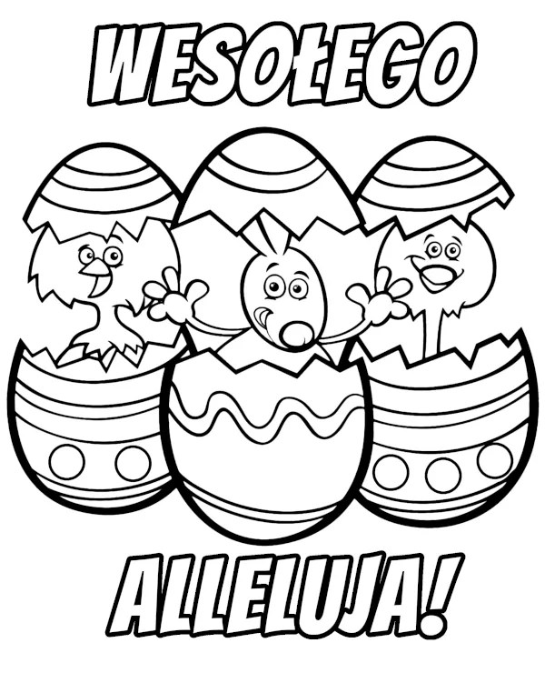 Kolorowanka wielkanocna do druku