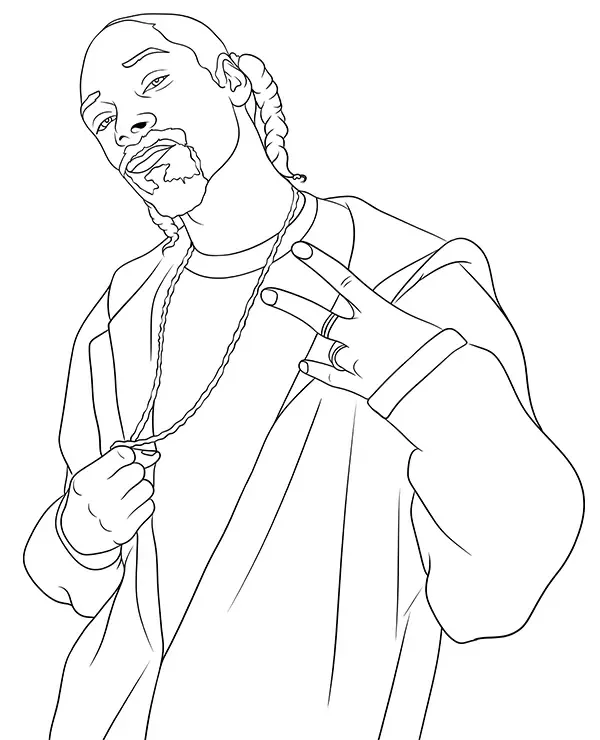 Snoop Dog raper kolorowanka do druku