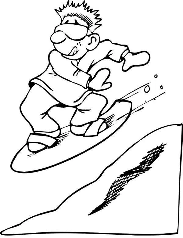 Snowboard kolorowanka do druku