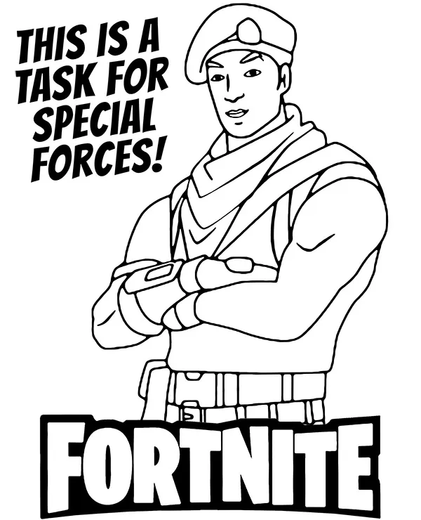 Special forces kolorowanka Fortnite do druku