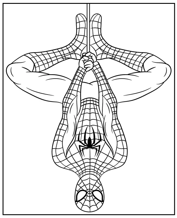 Kolorowanka - Spider-Man kolorowanka Marvel Avengers do druku