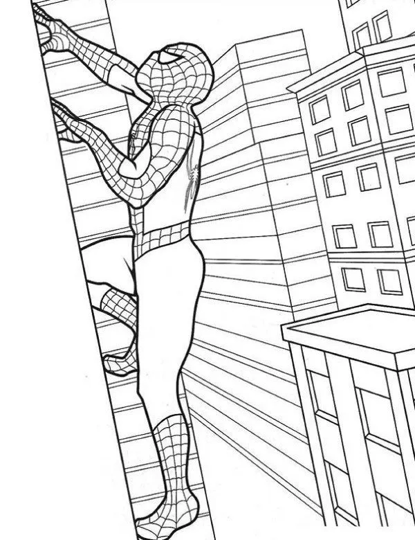 Spiderman kolorowanka do wydruku dla dzieci
