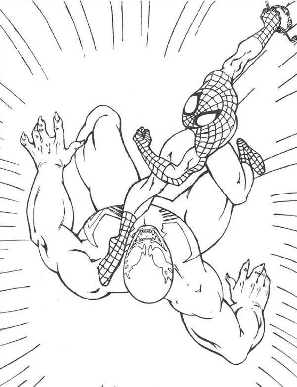 Spiderman kolorowanka do wydruku dla dzieci