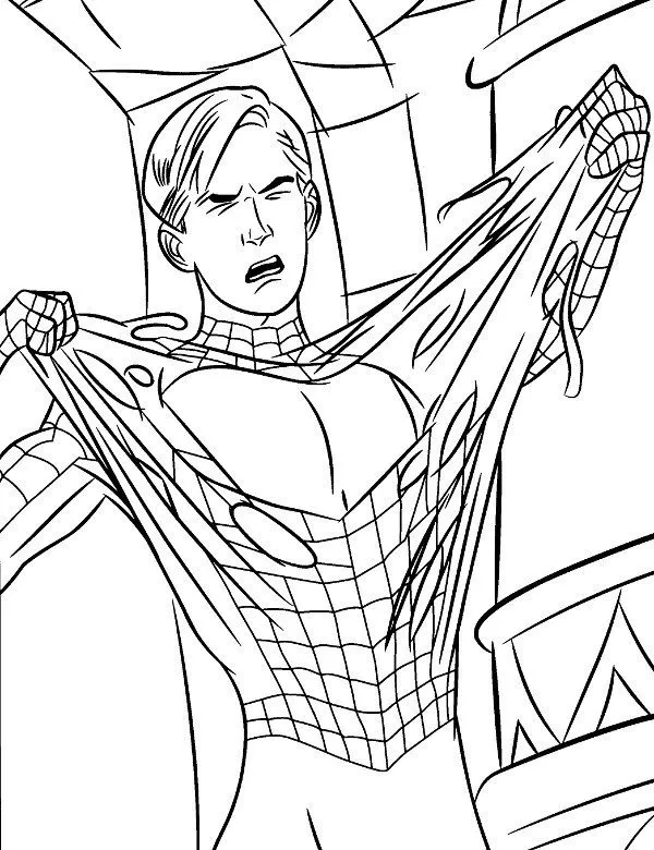 Spiderman kolorowanka do wydruku dla dzieci