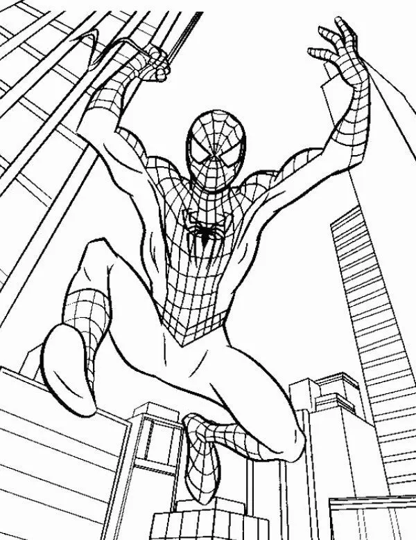 Spiderman kolorowanka do wydruku dla dzieci