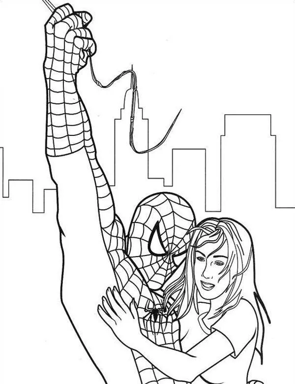 Spiderman kolorowanka do wydruku dla dzieci