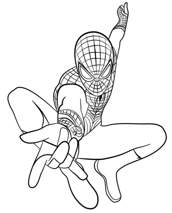 Spiderman kolorowanki dla dzieci do druku