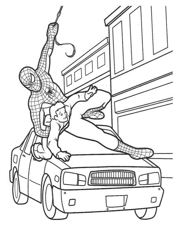 Spiderman kolorowanki dla dzieci do druku