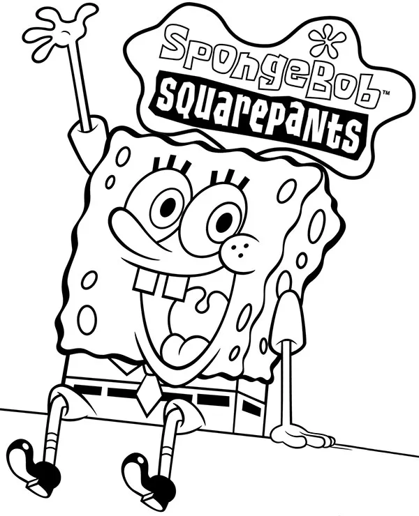 Spongebob Kanciastoporty logo kolorowanka