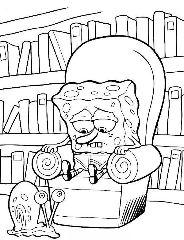 Kolorowanka - SpongeBob kolorowanka do druku dla dzieci