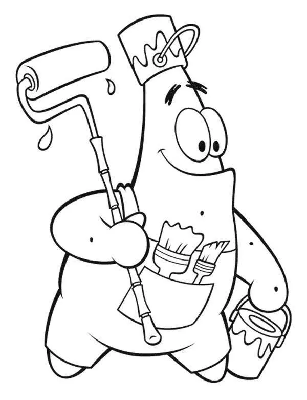 SpongeBob kolorowanka do druku dla dzieci