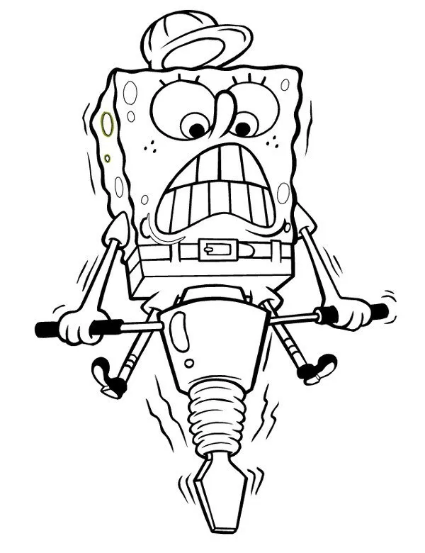 SpongeBob kolorowanka do druku dla dzieci