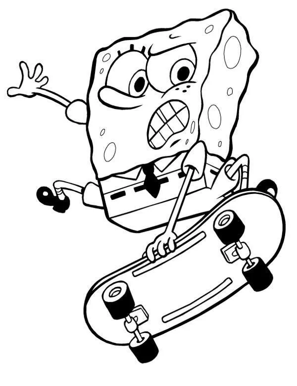 SpongeBob kolorowanka do druku dla dzieci