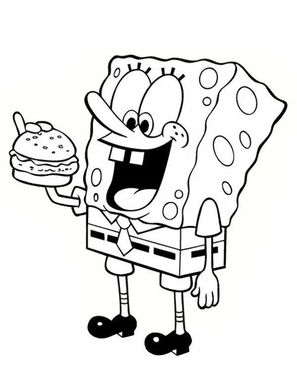 SpongeBob kolorowanka do druku dla dzieci