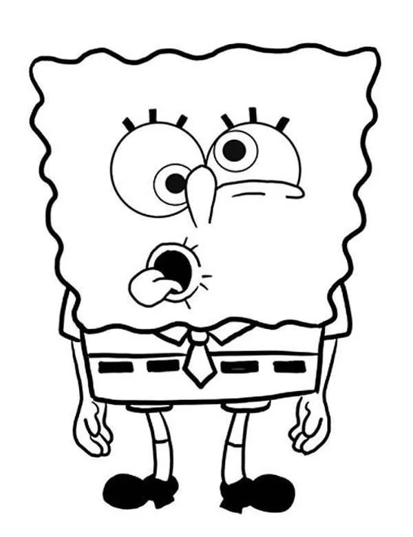Kolorowanka SpongeBob 26 do druku dla dzieci