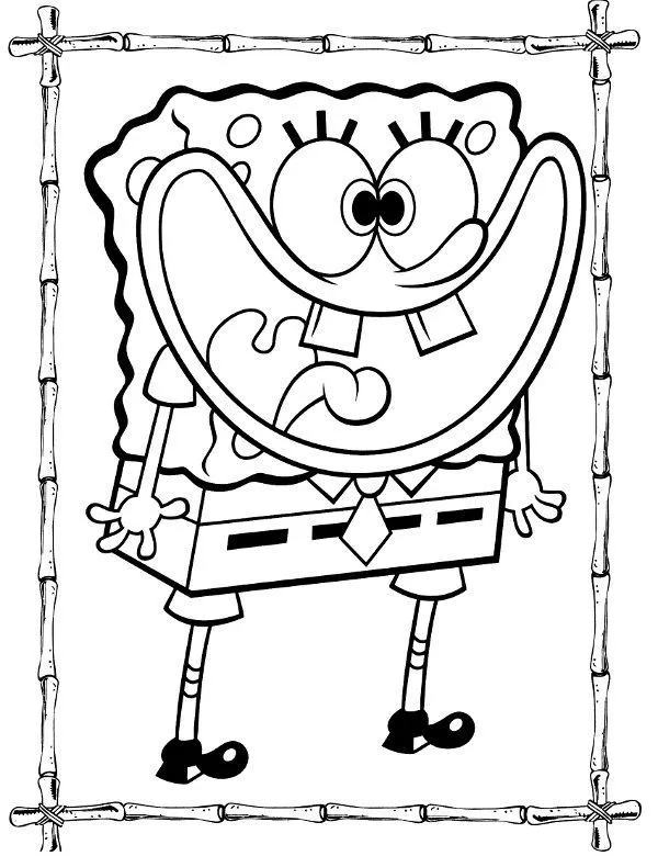 Kolorowanka - Kolorowanka SpongeBob do druku dla dzieci