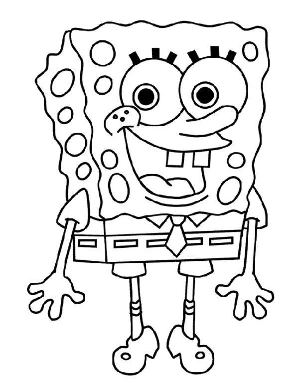 Kolorowanka SpongeBob do druku dla dzieci