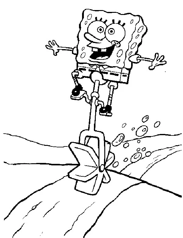 Kolorowanka SpongeBob do druku dla dzieci
