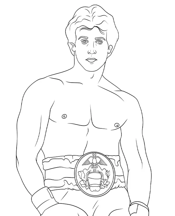 Kolorowanka - Stallone Rocky Balboa kolorowanka do druku