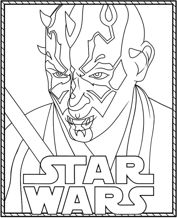 Star Wars Darth Maul kolorowanka do druku