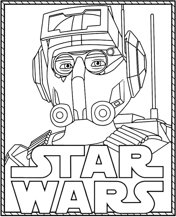 Star Wars żołnierz kolorowanka do druku dla dzieci