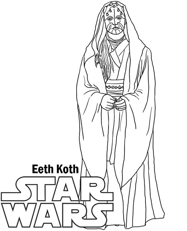 Kolorowanka do druku Star Wars Eeth Koth