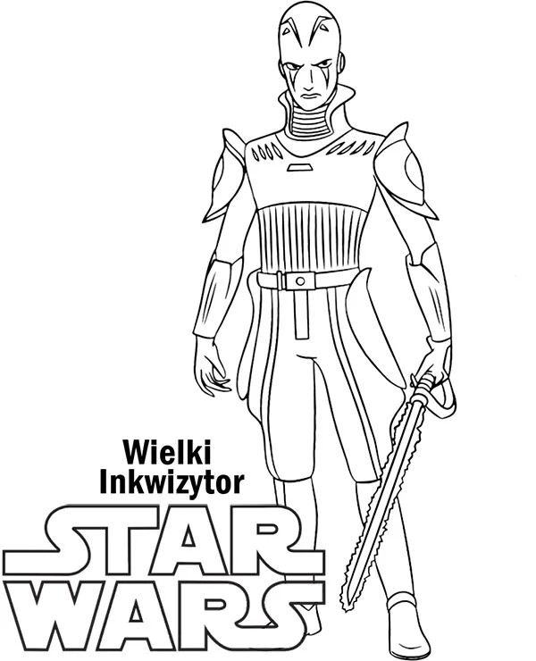 Kolorowanka do druku Star Wars Wielki Inkwizytor