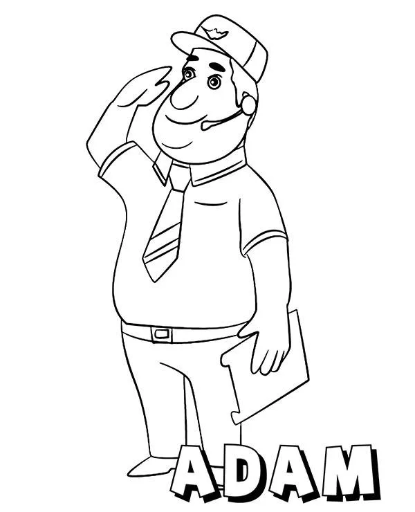 Super Wings Adam kolorowanka dla dzieci do druku