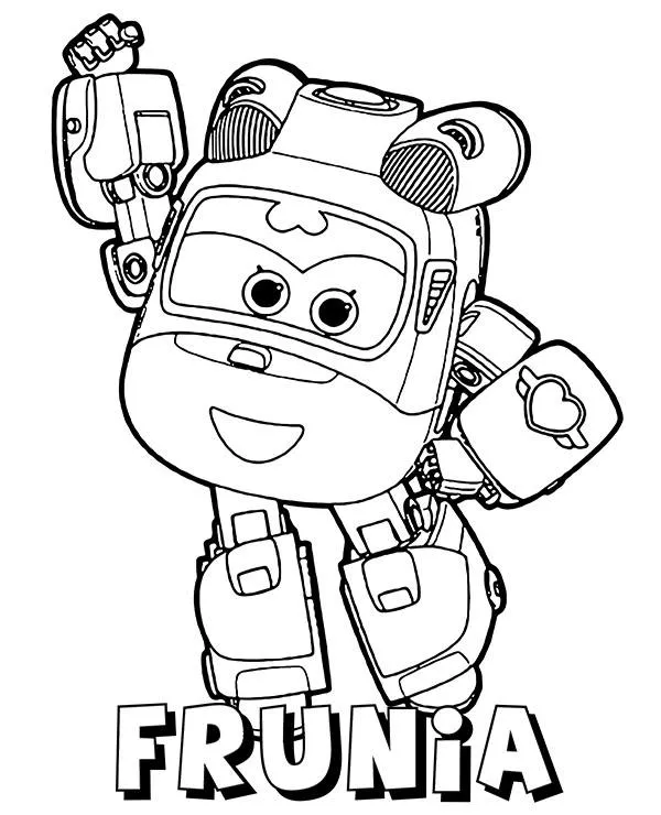 Super Wings Frunia kolorowanka dla dzieci do druku