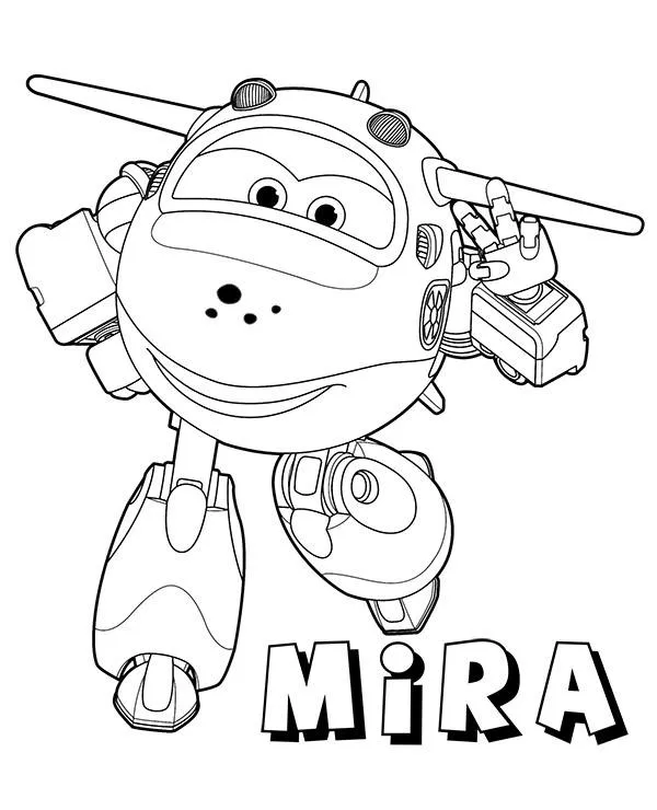 Super Wings Mira kolorowanka dla dzieci do druku