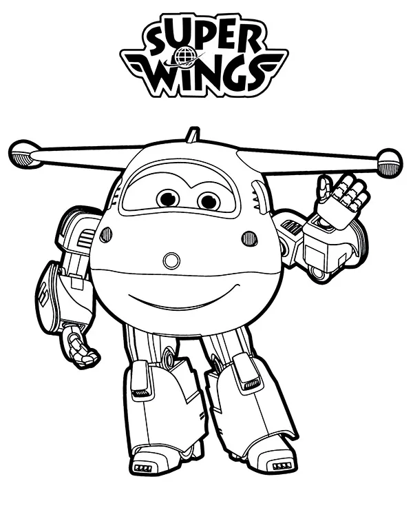 Super Wings Dzetek kolorowanka do druku