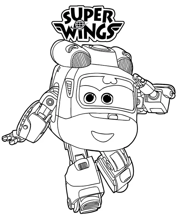 Super Wings Frunia kolorowanka do druku