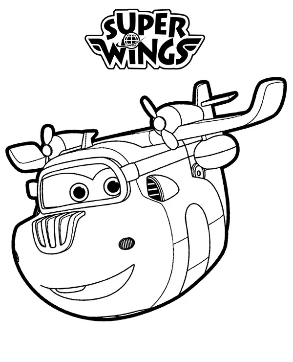 Super Wings Śrubek kolorowanka do druku