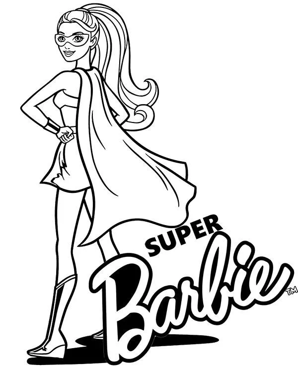Superbarbie kolorowanka dla dzieci